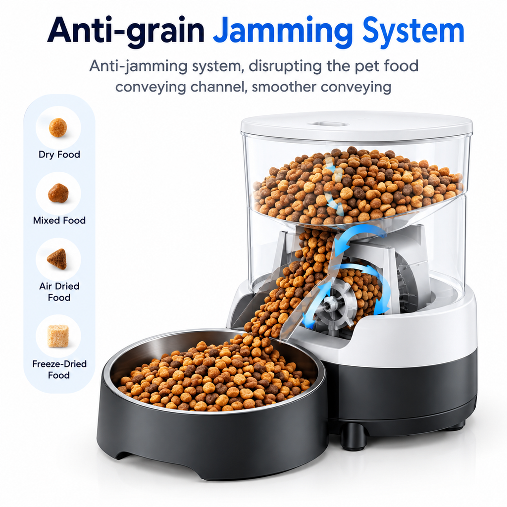ROJECO 4L Automatic Pet Feeder – Programmable Cat & Dog Food Dispenser
