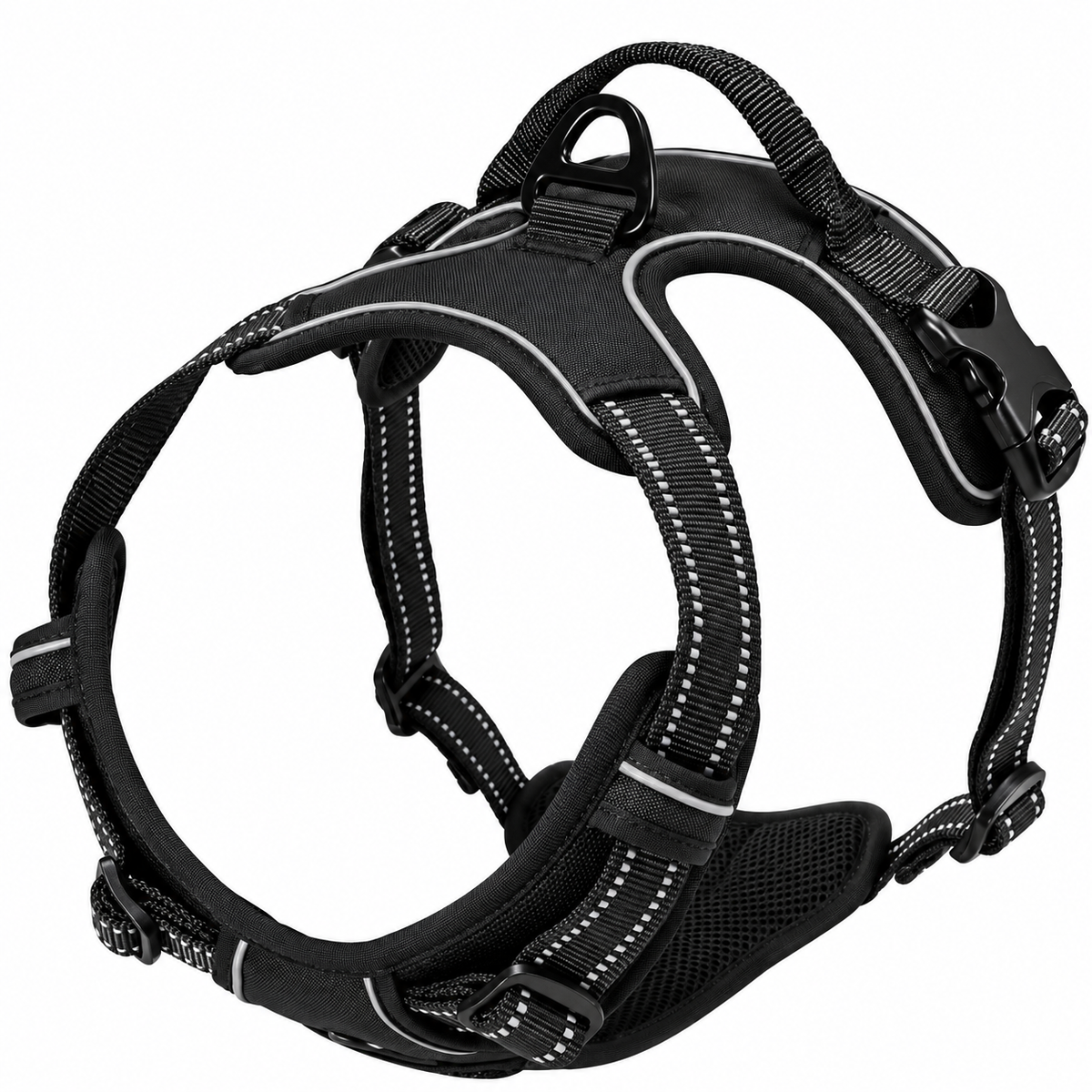 Adjustable No-Pull Dog Harness – Reflective Padded Vest for Small, Medium & Large Dogs